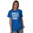 thumbnail image 3 of Worlds Okayest Mama Mothers Day Mom Women's Graphic T Shirt Tees Brisco Brands L, 3 of 5