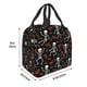 thumbnail image 3 of Easygdp Skeleton with Roses Bolsa Térmica Premium - Tela Oxford Impermeable, Gran Capacidad, Bolsillo Frontal, Unisex para Trabajo, Escuela, Actividades al Aire Libre y Picnics, 3 of 8