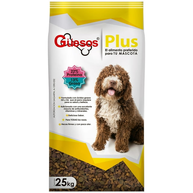 Alimento para perro, Güesos, Plus, 25 kg Güesos Plus, Todas las razas, 22% Proteína, 13% Grasa