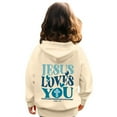 thumbnail image 5 of Xyxonk Kids 3-16 Years Jesus Hoodie Fall Trendy Hoodie 2025 Preppy Letter Print Long Sleeves Pullover Hoodies with Pocket Cute Clothing Khaki, 5 of 7