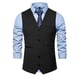 thumbnail image 4 of Chaqueta de Traje de Ocio de Bolsillo sin Cuello en V de Color Sólido sin Mangas, Trajes de Hombre de Ajuste Delgado para el Uso Formal Informal, 4 of 6