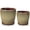 Brown, variant on 3 Pcs Ceramic Flower Planter Pots 4 Inch with Drainage Hole and Ceramic Tray for Succulents Cactus Indoor Outdoor Garden Home Windowsill Blue