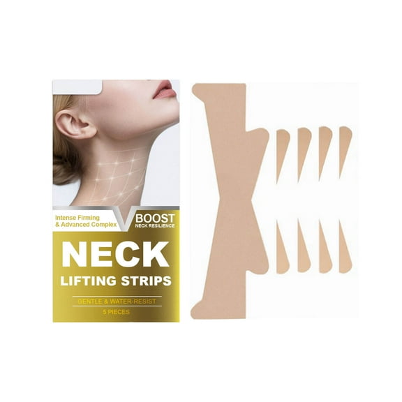 Mozhitti 5Pcs Neck Tape Reusable Reduces Wrinkles and Loose Neck Lifts And Tightens The Neck