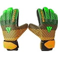 thumbnail image 2 of VIZARI Sports Saturn Soccer Goalie Goalkeeper Gloves for Kids Youth & Boys, Football Gloves with Grip Boost Padded Palm and fingersave Flat Cut Construction - Green/Orange - Size - 7, 2 of 6