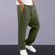 thumbnail image 2 of Pantalones de trabajo con cremallera en los bajos para hombre - Cargo de color liso - Poliéster, bolsillos grandes, tallas S-XXL, 2 of 6