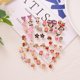 thumbnail image 3 of 20 pares de pendientes con clip para niñas, bonitos pendientes de flores para niñas, para disfrazarse de princesa, 3 of 4