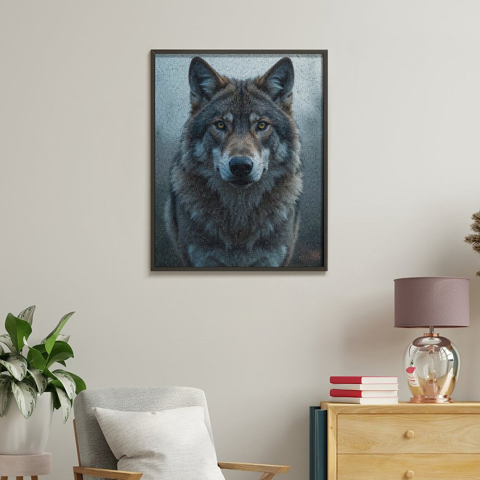 Paint By Numbers Kit for Adults Beginner - Wolf Majestic Wilderness Portrait DIY Canvas Painting Kits for Adults, Frameless Paint By Number for Adults for Home Wall Decor 16x20 Inch