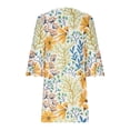 thumbnail image 5 of Lolmot Womens Summer Dresses V-Neck Flared Sleeves Elegant Ethnic Wind Print Mini Short Dresses, 5 of 5