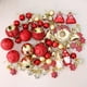 thumbnail image 4 of Adornos navideños de bolas de plástico flocado | Adornos colgantes duraderos para árbol con cuerda con hebilla de metal | Textura clásica multitamaño | Ideales para Navidad, fiestas, decoración del, 4 of 6