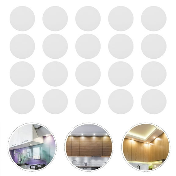 OUNONA 20pcs Circular Downlight Shading Cover Soft Light Diffusers Recessed Lamp Diffusion Plates