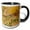 Black/White, variant on 3drose, Northern Cardinal Female Bird Perched on Branch - Us44 Ldi0562 - Larry Ditto, 11oz Two-tone Yellow Mug