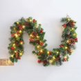 thumbnail image 1 of Venta caliente Guirnalda de Navidad con luces Corona preiluminada para decoraciones navideñas de interior para el hogar Guirnalda de chimenea de 6 pies con pilas, 1 of 4