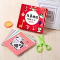 thumbnail image 3 of Graflsoa Colorful Kids Craft Scissors and Paper Set, 96 Sheets DIY Art Kit with Plastic Scissors, Kindergarten Creative Activity Box, 3 of 6