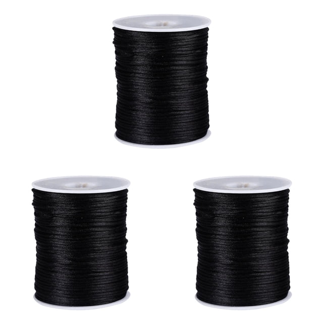 YWIYIUD 3PCS Durable Cord for Bracelet Necklace JewelryMaking and Wind Chime Practical Braided Satin String for Beading Thread ChineseKnot Craft and DIY projects