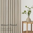thumbnail image 4 of 102 Inches Long Oatmeal Colored Pinch Pleat Sheer Curtains with Hooks,Back Tab Semi Transparentes Light Filtering Linen Cotton Blend Ocher Tone Rustic Cabin Style Drapes Curtains,40x102 inch Length, 4 of 17