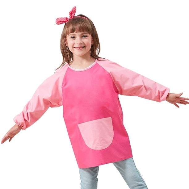 Delantal De Pintura Para Niños, Delantal De Juego Para Niños, Delantal De Cocina Impermeable Con Bolsillos Grandes Para Niños De 6, 7, 8 Y 9 Años Methold AP007799-01