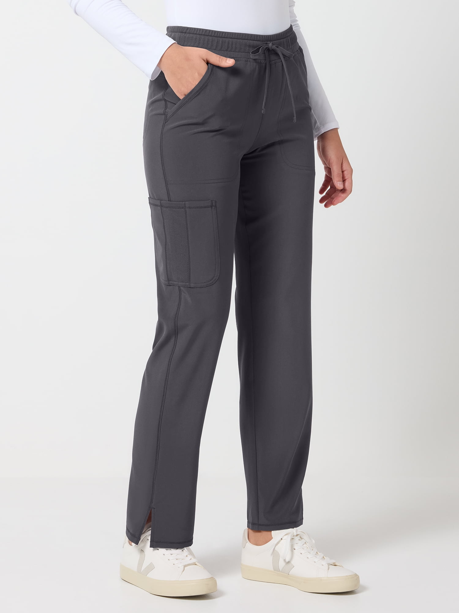 Scrubstar Performance Women’s Antimicrobial Drawstring Cargo Straight Leg Scrub Pant, Sizes XS–3XL