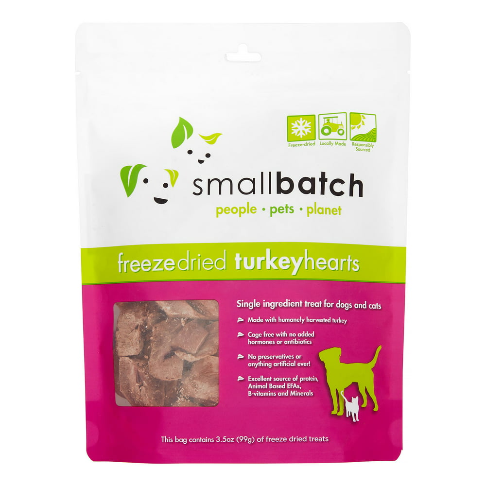 Small Batch Turkey Hearts Freeze Dried Dog Treats, 3.5 Oz