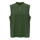 thumbnail image 4 of Ceisia Men's Relaxed Fit Henley Neck Sleeveless Tank Top with Chest Pocket for Casual Daily Wear Green XL Gifts, 4 of 5