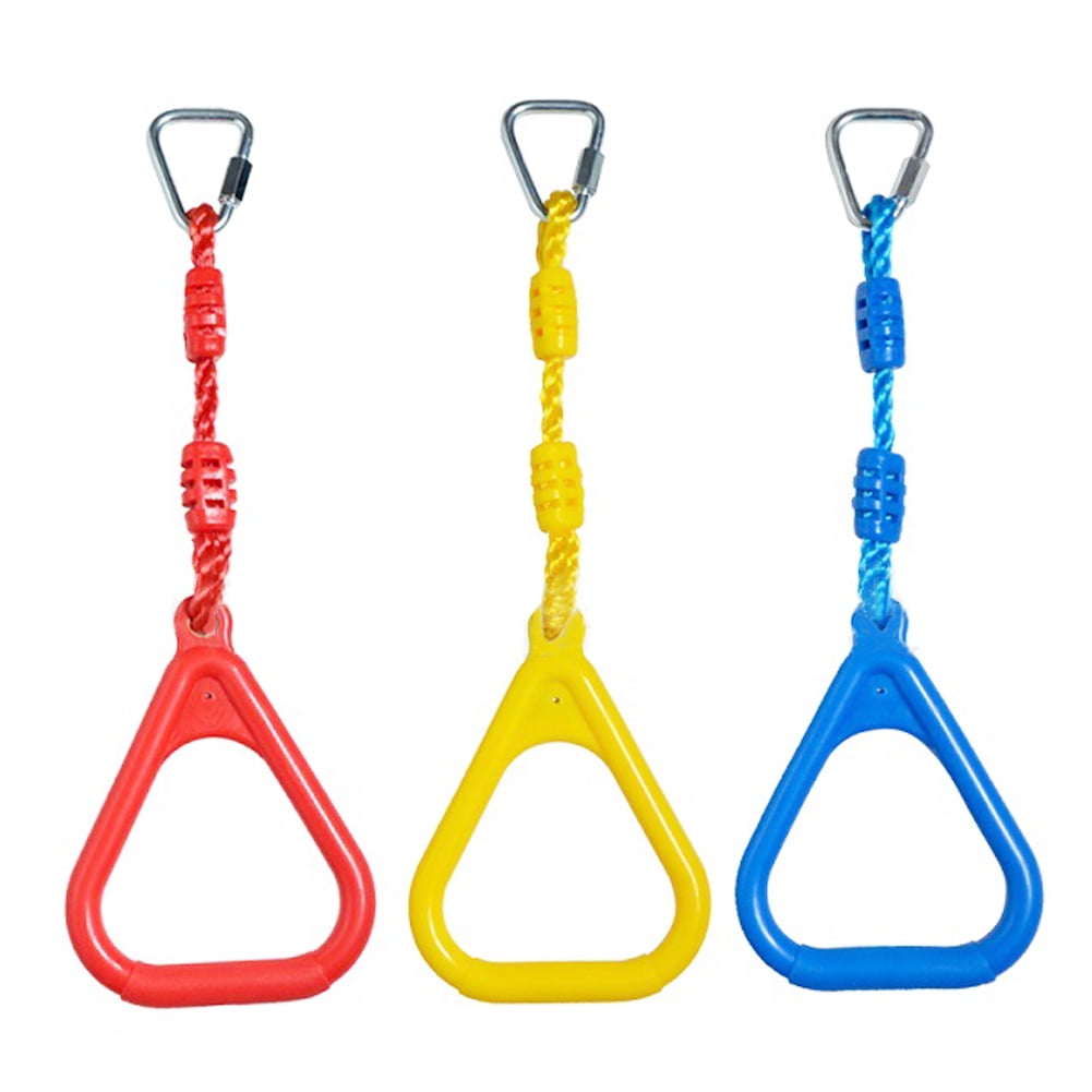 Colorful Ninjaline Rings Swing Gymnastic Rings Ninja Obstacle Accessories  Outdoors Playground Equipment for Children Adults - Main Image
