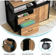 thumbnail image 4 of Tribesigns L Shaped Desk with Drawer, 55 inches Executive Desk and lateral File Cabinet, 2 Piece Home Office Furniture with Bookshelf Drawers, 4 of 6