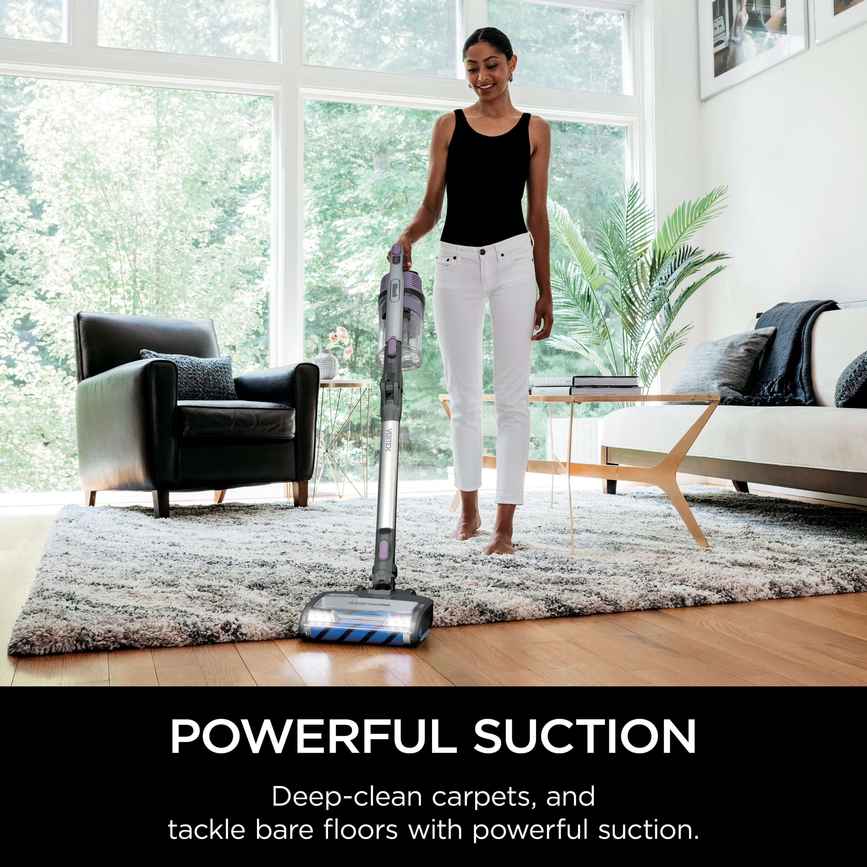 Shark Vertex Cordless Stick Vacuum, Carpet and Hardfloors, DuoClean PowerFins Technology, MultiFLEX Wand, XL Dust Cup, 60-Min Run Time, IZ440H Gray