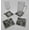 Black & Gray, variant on Floral Garden Cloth Coasters by Penny's Needful Things (Set of 4) Golden Brown