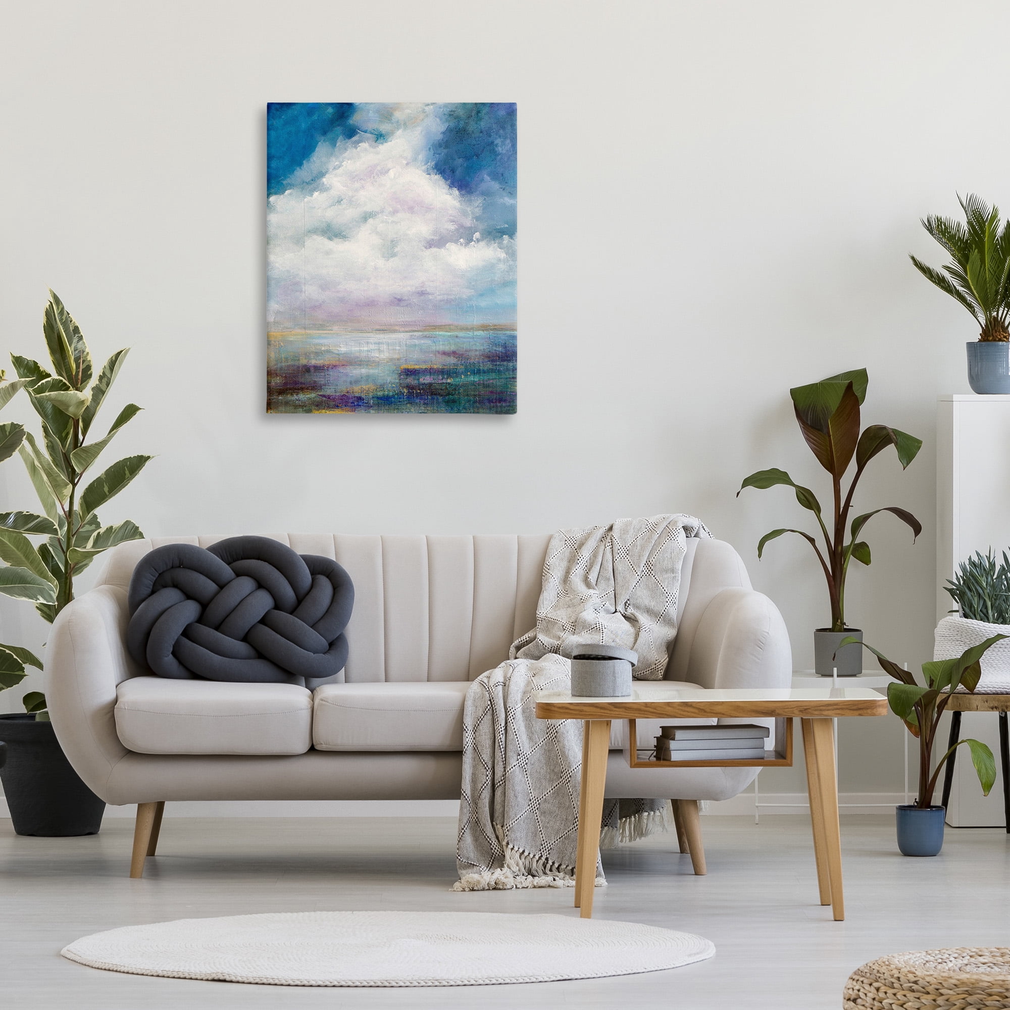 Stupell Industries Traditional Clouds Landscape Landscape Painting Gallery Wrapped Canvas Art Print Wall Art, 30 x 40