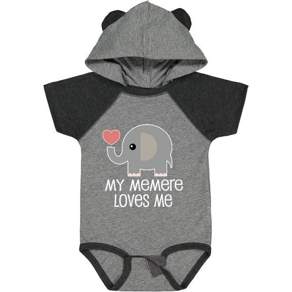 Inktastic Memere Grandma Loves Me Boys or Girls Baby Bodysuit