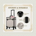 thumbnail image 4 of Byootique Rolling Makeup Train Case Cosmetology Organizer Box Art Deco Graphite, 4 of 9