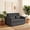 Dark Grey, variant on Striped Velvet Fabric Sofa | 3-IN-1 Convertible Sofa Bed | Compact 2-seater sofa bed | Suitable for apartments, small flats, motorhomes, children's rooms, client reception areas, office rest areas