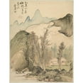 thumbnail image 3 of Tsubaki Chinzan 12x14 Black Modern Framed Museum Art Print Titled - Hut Amidst the Trees (1847), 3 of 5