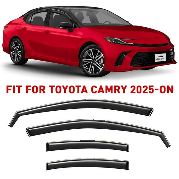 Voron Glass in-Channel Extra Durable Rain Guards for Toyota Camry 2025-2026 Sedan, Window Deflectors, Vent Window Visors, 4 Pieces - 200705
