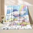 Sanrio Cinnamoroll Plush Kids Blanket Soft Fluffy Hello Kitty Cartoon