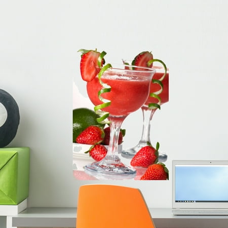 Daiquiri Vinyl - Strawberry Daiquiri Cocktails Most Wall Mural Decal by Wallmonkeys Vinyl Peel and Stick Graphic (18 in H x 13 in W)