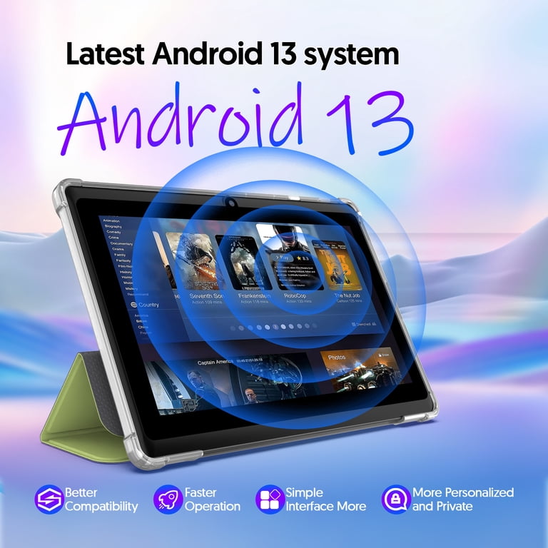 FITIFUN 7 inch Android Tablet with Case, 4GB RAM+32GB ROM, Quad