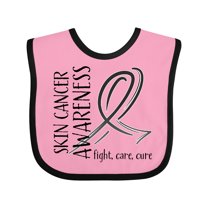 Inktastic Skin Cancer Awareness- Fight, care, cure Boys or Girls Baby Bib