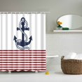 thumbnail image 1 of Shower Curtain, 72 x 72 inches Waterproof Liner Set with Hooks for Bathroom, Anchor G, 1 of 3