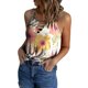 thumbnail image 1 of Tops de verano para mujer, camisa sin mangas con estampado de flores, camiseta holgada con cuello redondo y tiras huecas, blusa Pompotops lopia991743, 1 of 5