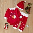 thumbnail image 2 of Disfraz de Papá Noel para niños, traje de Papá Noel de Navidad para bebés, niños y niñas, traje de Navidad para niños, 2 of 8