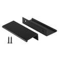 thumbnail image 1 of Peaha - Juego De 5 Tiradores Negros Para Gabinetes, Manijas De Cocina, Borde De Aleación De Aluminio, Tirador Para Dedo, Centro De Orificio De 76 Mm/3 Pulgadas, 1 of 7