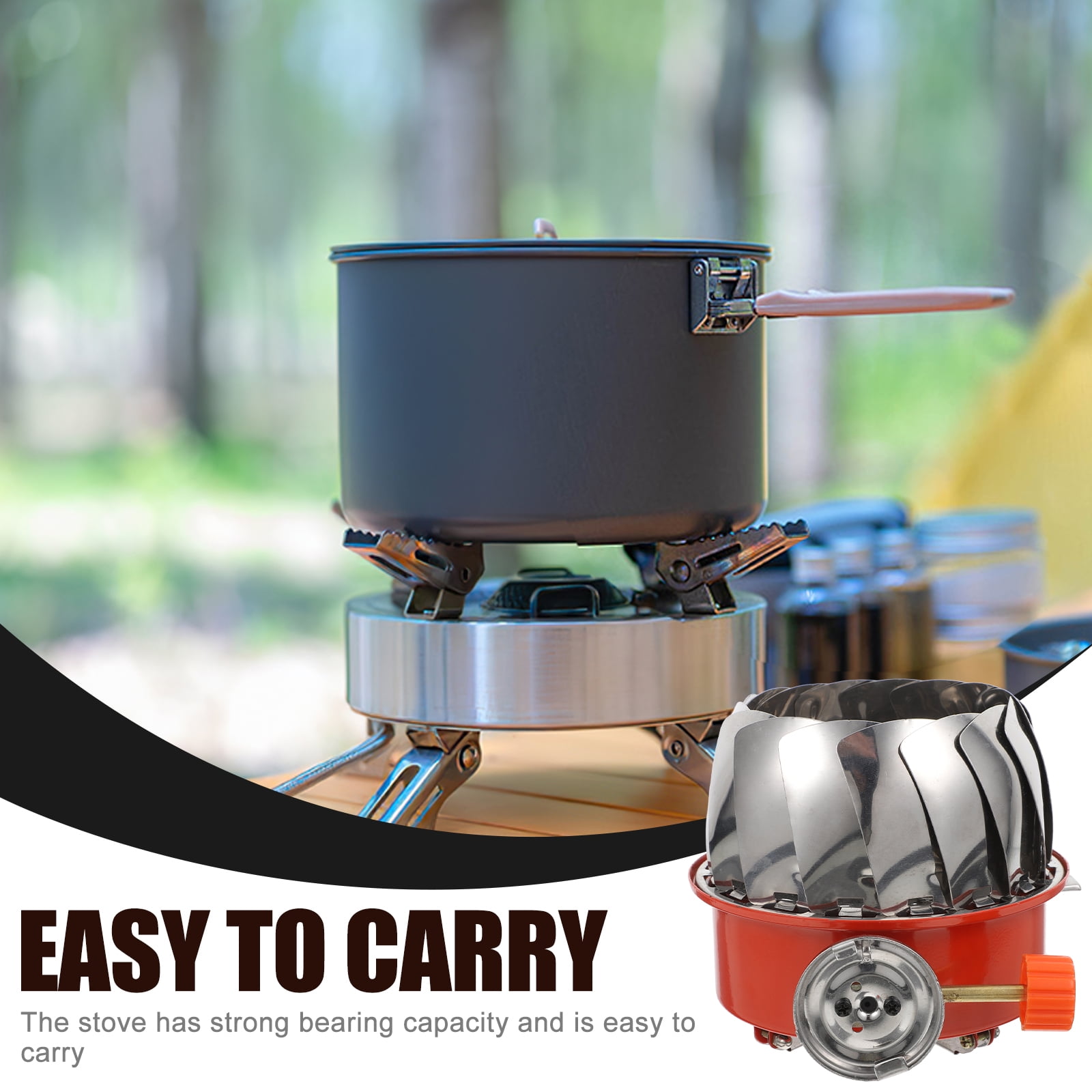 Masteelf  Portable Camping Stove Windscreen Mountain Climbing Convenient