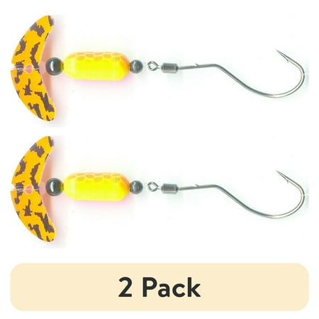 (2 pack) Mack s Lure Smile Blade Spindrift Walleye 1 Orange Black Tiger/Chartreuse Orange Scale Spinnerbaits