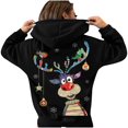 thumbnail image 1 of Sudaderas con capucha navideñas para mujer, sudaderas con capucha de manga larga a la moda con gráfico de alces bonitos, sudaderas informales Fridja FKASFK5419, 1 of 5