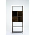 thumbnail image 3 of Selma Bamboo Bookcase with Right Facing Spindle Cabinet in Cappuccino Finish, 3 of 5