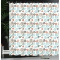 thumbnail image 4 of Ambesonne Abstract Shower Curtain, Modern Pastel Tone Petals, 69"Wx84"L, Multicolor, 4 of 5