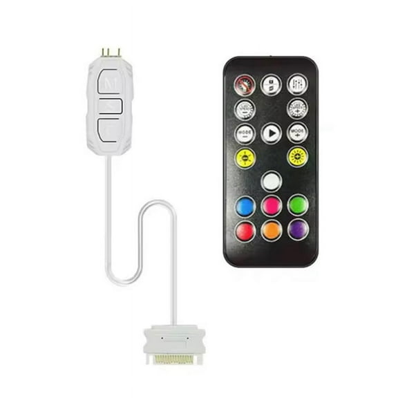ARGB Controller 5V 3pin to Power Supply RGB Controller 3PIN Hub for Computer CPU Case Fan LED Light Radiator White
