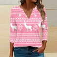 thumbnail image 2 of Christmas Tops for Women Fall Tops Casual Dressy Graphic 3/4 Sleeve Shirts Funny Blouse Plus Size Elegant, 2 of 5