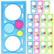 12 Pcs Wanhua Ruler Stencils Hollow DIY Painting Stencils.stencils for Kids Plastic Student Child