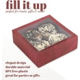 thumbnail image 5 of Clear Window Gift Boxes Burgundy 6" X 6" X 2" 12 Pack Square, 5 of 6